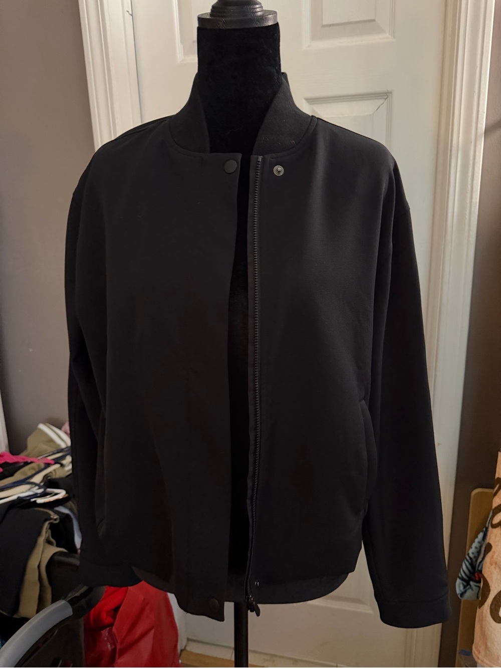 Athleta Black Bomber Jacket